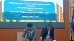 Matangkan Rencana Menuju PTN BLU, ISBI Aceh Tandatangani MoU dengan UNDIP Semarang