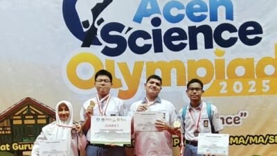 Tiga Siswa SMAN 3 Banda Aceh Raih Medali Emas pada Lomba POSI 2025